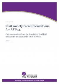 Civil society recommendations for AFB33