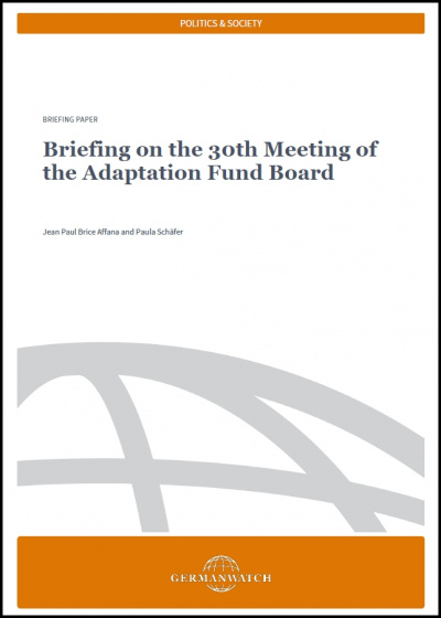 Briefing on the 30th Meeting of the Adaption Fund Board_Cover