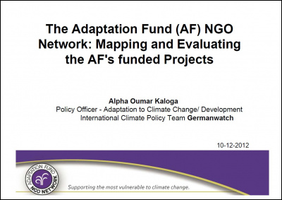 Mapping Evaluation AF funded projects